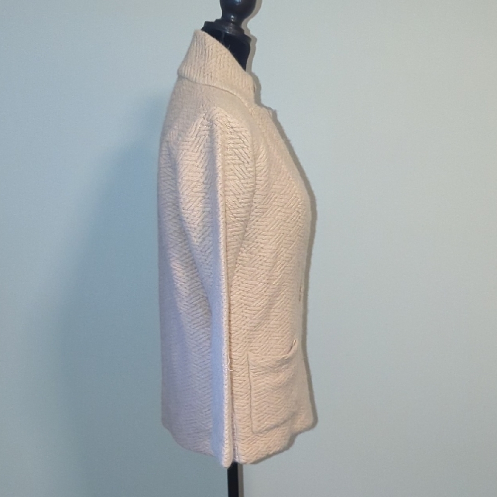 NWT Vintage 1950s Cream Cowl Neck Sweater with Textured Knit - Picture 3 of 8